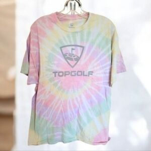Top Golf Pastel Rainbow Tie Dye Tee Size Extra Large